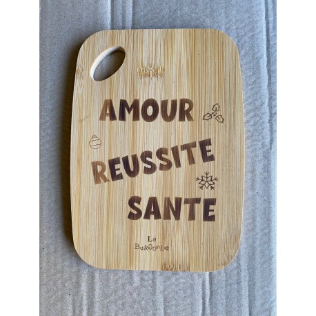 Planche à découper Petit Modèle  AMOUR REUSSITE SANTE