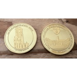 Médaille DIJON Tour Philippe le Bon dorée