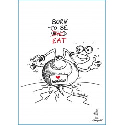 CARTE POSTALE BORN TO BE EAT